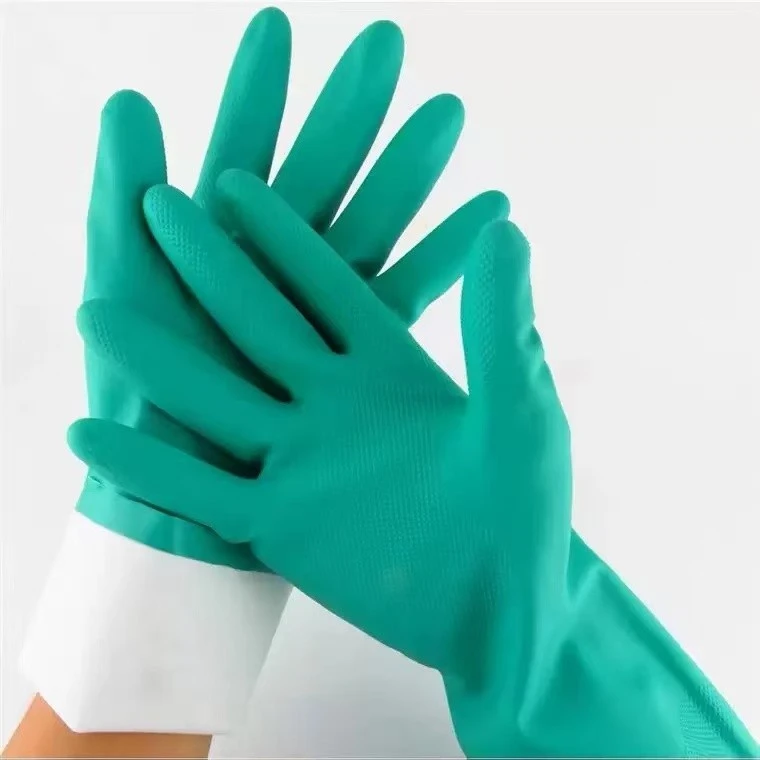 Green Nitrile Chemical Resistant Gloves suppliers