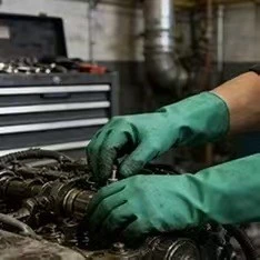 Green Nitrile Gloves for Auto Machinery Repair Green Nitrile Gloves for Auto Machinery Repair